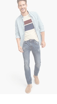 navy ripped jeans mens