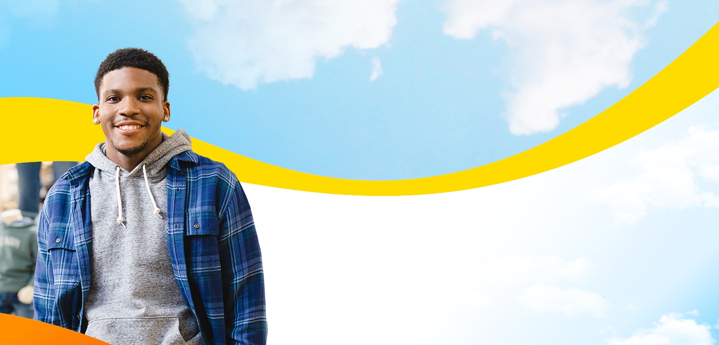 Dashawn Hightower portrait is shown who have participated in Old Navy's Onward.