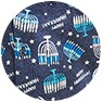 Image of Hanukkah menorah fabric swatch
