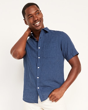 old navy linen button down