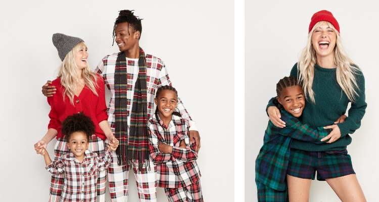 Family PJ's Unisex Boys or Girls Holiday Stripe Knit Pajama Set Red/Green 