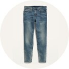 Image of medium washed men's jeans.