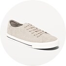 Light colored Canvas Lace-Up Sneakers for Men.