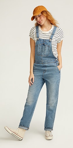 COLLUSION 90s baggy denim overalls in light blue  ASOS