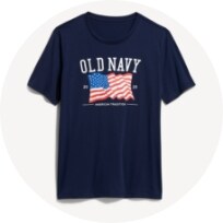 Short sleeve Old Navy classic flag tee.