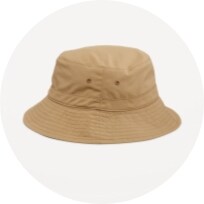 Image of a nylon bucket hat.