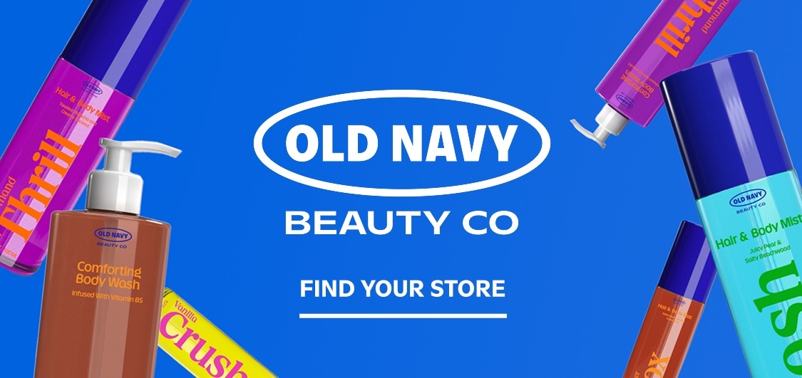 Old Navy Beauty Co. Introducing a joyful new beauty aisle, made for spritzing and swiping new signature scents and body care faves.
