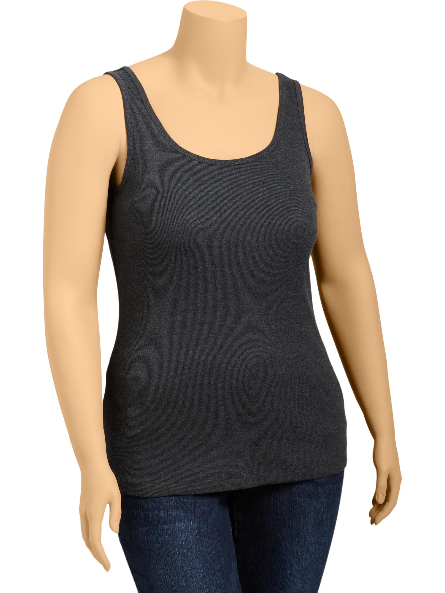 Fitted Rib-Knit Plus-Size Layering Tank | Old Navy
