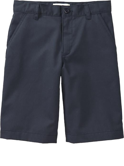 View large product image 1 of 1. Flat-Front Uniform Shorts for Boys