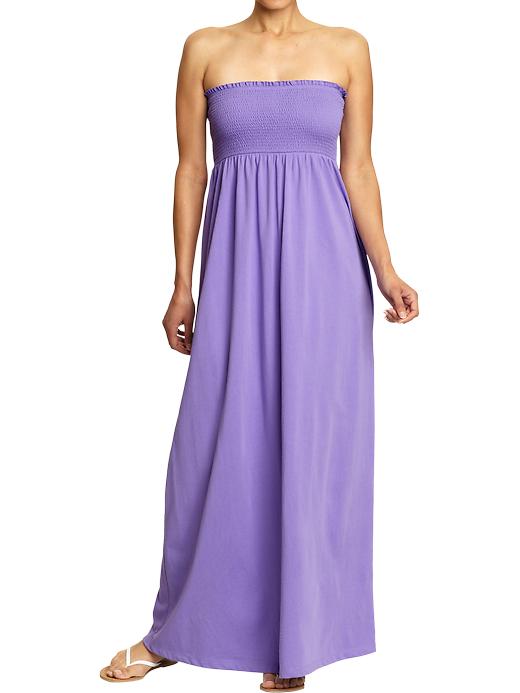 View large product image 1 of 1. Women's Smocked Maxi Tube Dresses