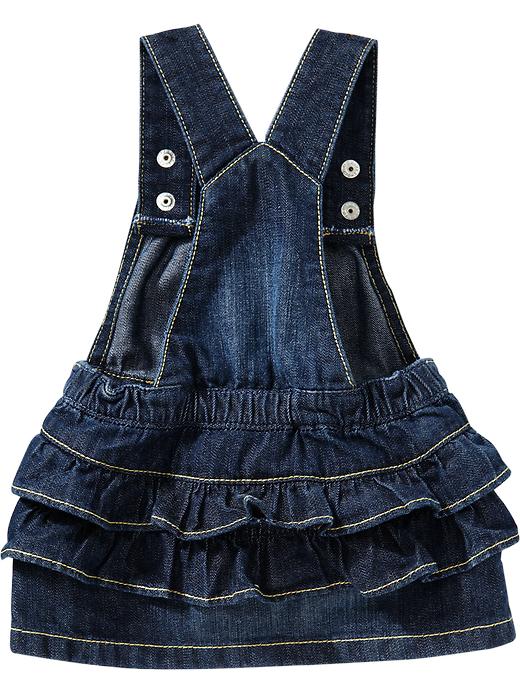 View large product image 2 of 2. Ruffle-Bottom Denim Skirtalls for Baby