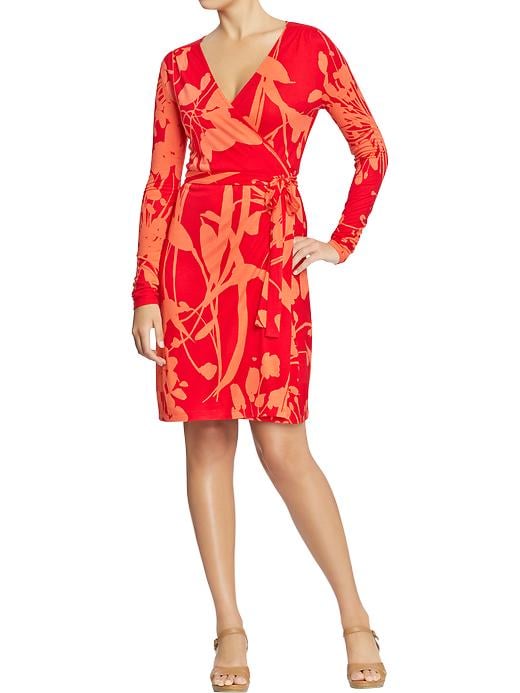 Old navy sales red wrap dress