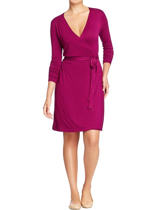 View large product image 1 of 2. Women's Long-Sleeved Wrap Dresses