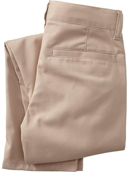 View large product image 2 of 2. Flat-Front Skinny Uniform Khakis for Boys