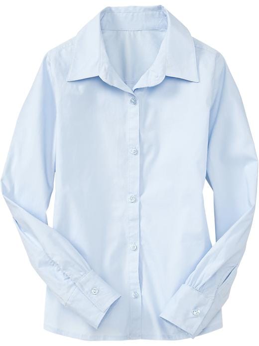 View large product image 1 of 1. Long-Sleeve Uniform Shirt for Girls