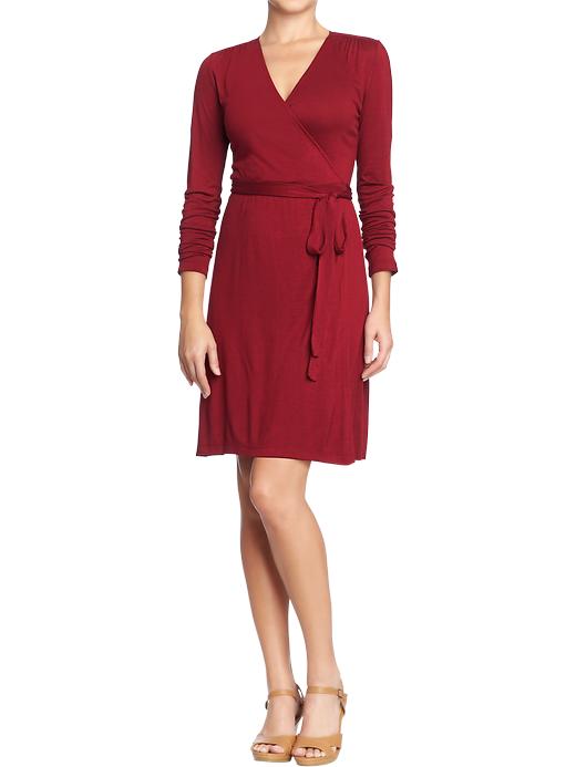 View large product image 1 of 2. Women's Long-Sleeved Wrap Dresses