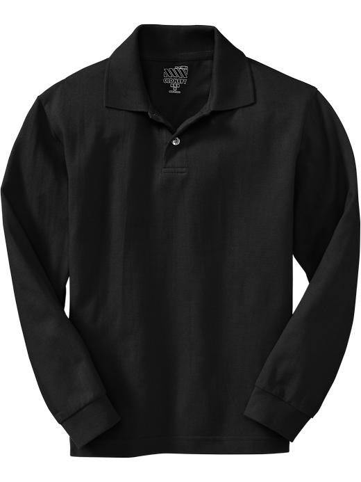 View large product image 1 of 1. Boys Uniform Long-Sleeved Pique Polos