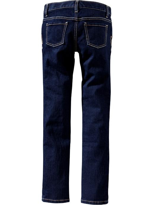 View large product image 2 of 2. Girls Dark-Wash Super Skinny Jeans