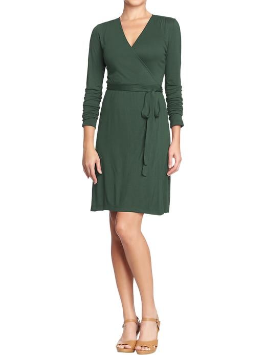 View large product image 1 of 1. Women's Long-Sleeved Wrap Dresses