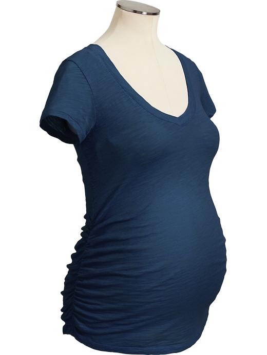 View large product image 1 of 1. Maternity Slub-Knit V-Neck Tees