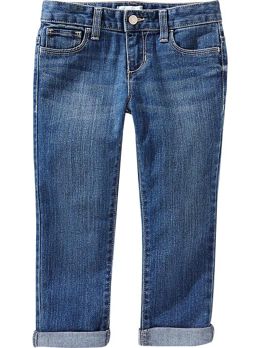 View large product image 1 of 2. Girls Cuffed Denim Capris