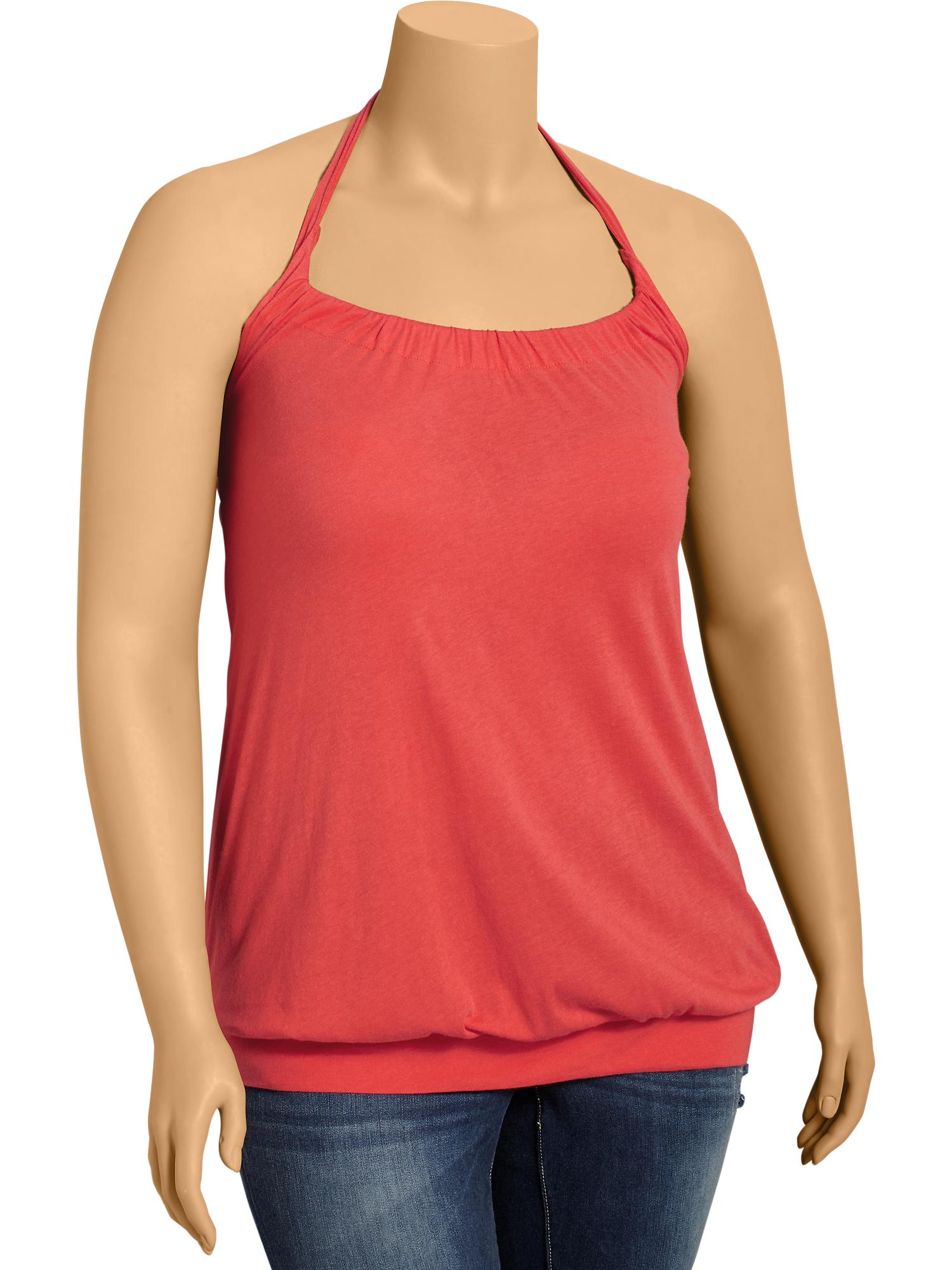 Women's Plus BandedJersey Halter Tops Old Navy