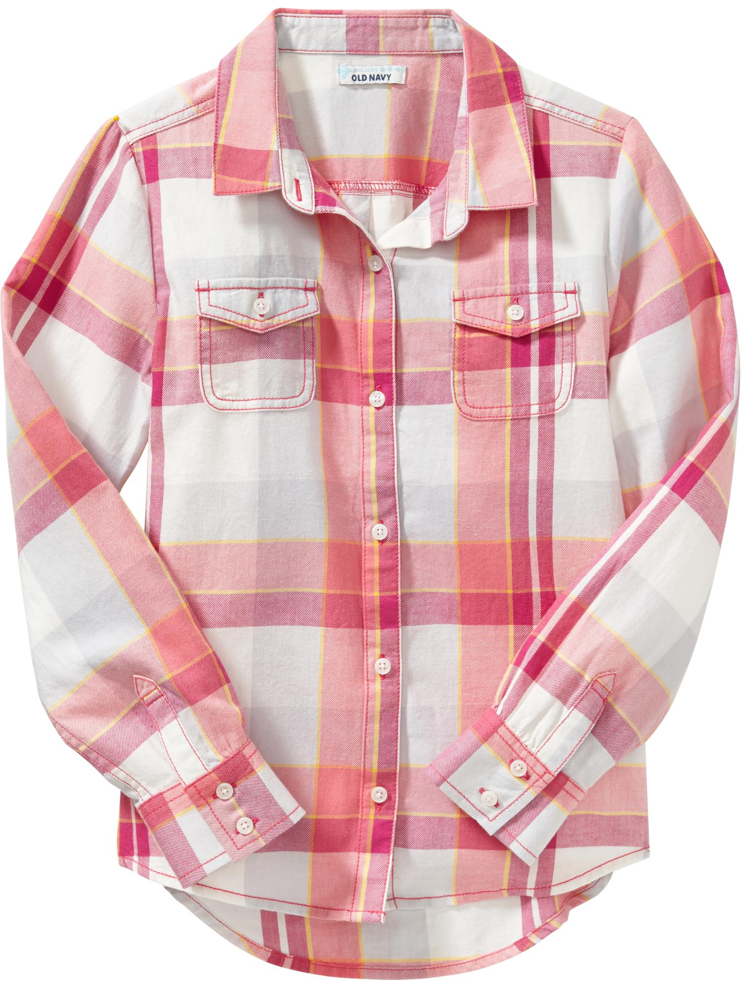 Girls Plaid Flannel Shirts | Old Navy