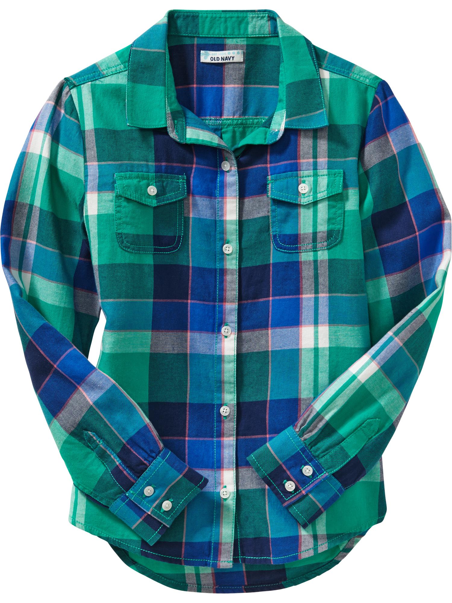 old navy girls plaid shirt