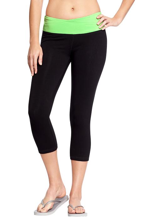 View large product image 1 of 1. Adjustable-Rise Yoga Crops for Women