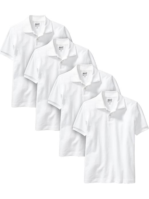 View large product image 1 of 1. Boys Pique Polo 4-Packs