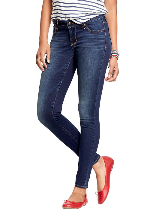 View large product image 1 of 2. Low-Rise Rockstar Super-Skinny Jeans