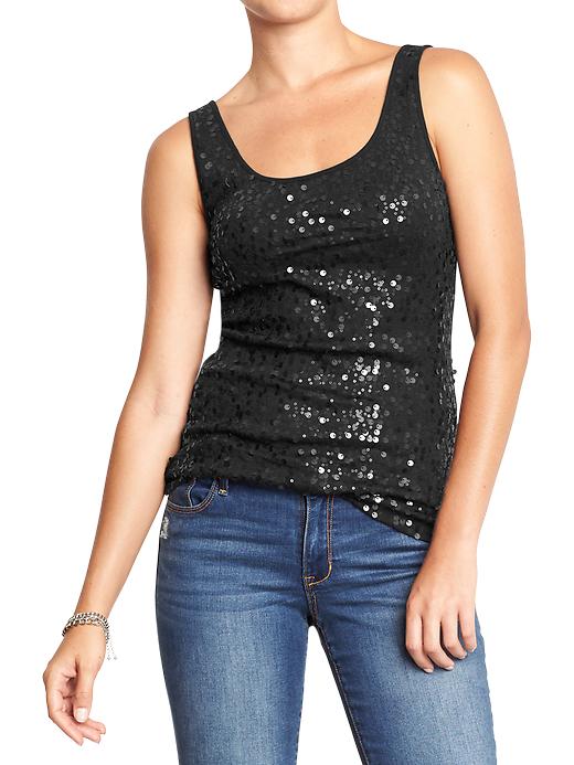 View large product image 1 of 1. Women's Sequined Tanks