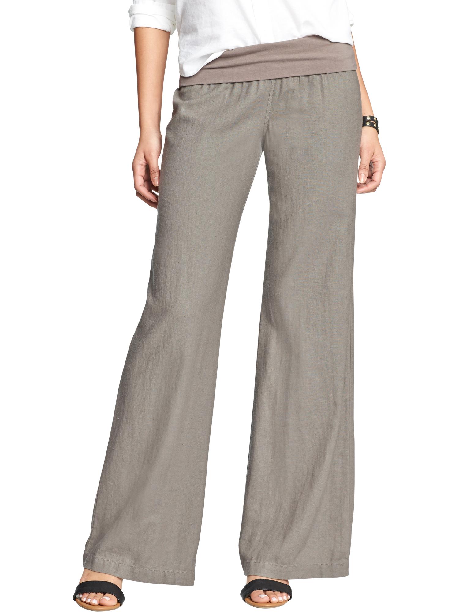 Women's Linen-Blend Pull-On Pants | Old Navy