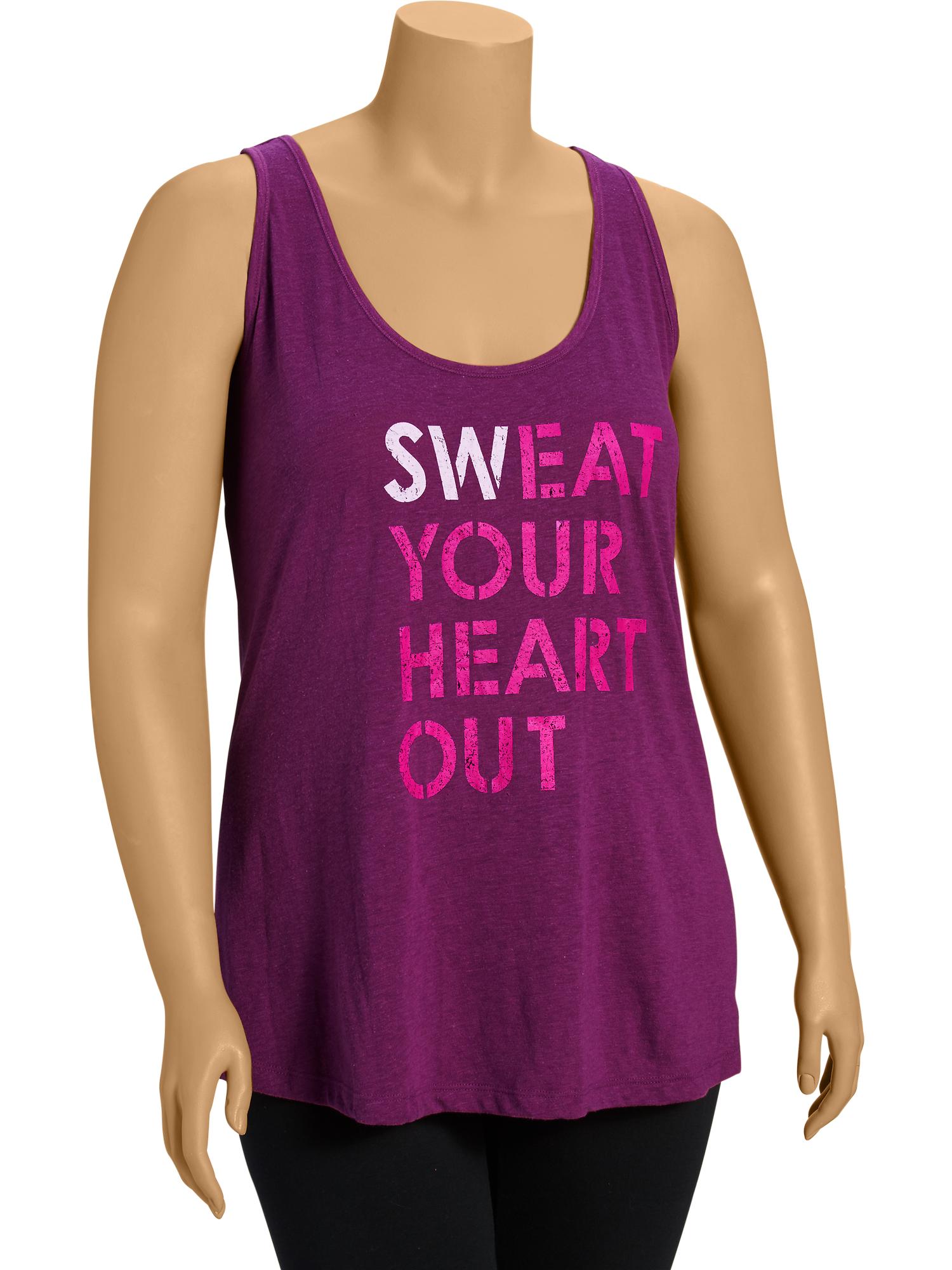 Women's Plus GoDry Graphic Tanks Old Navy