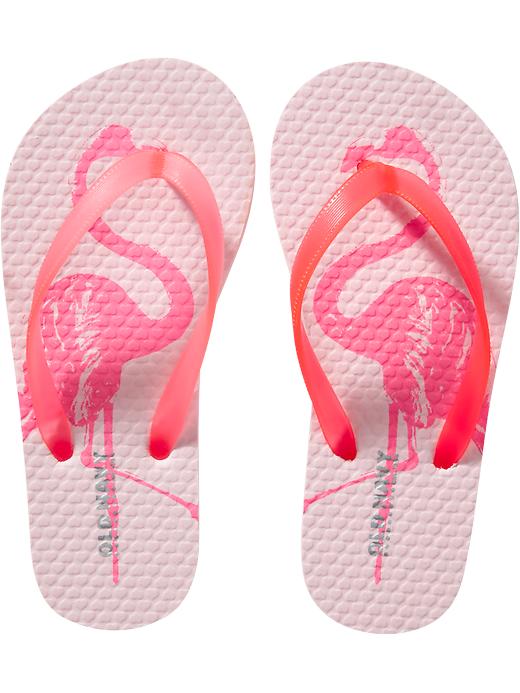 View large product image 1 of 1. Girls Patterned Flip-Flops