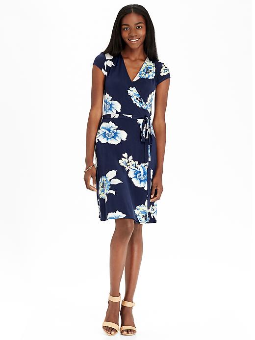 Women's Wrap-Front Jersey Dresses | Old Navy