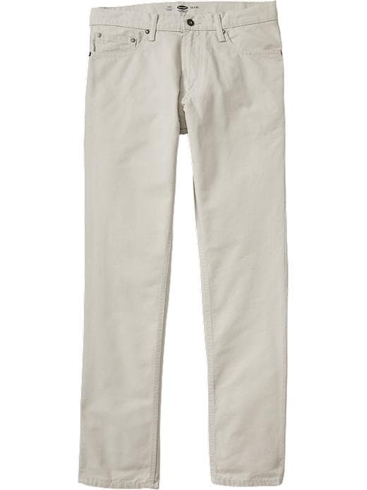View large product image 1 of 1. 5-Pocket Slim Canvas Pants