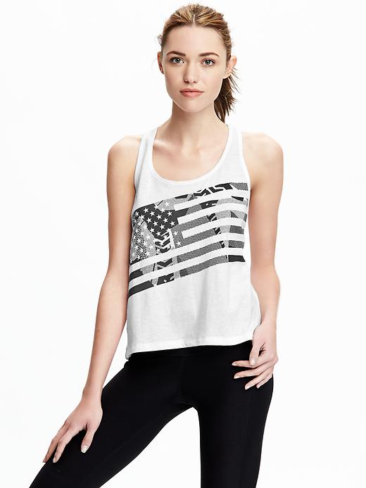 View large product image 1 of 2. Women's Go-Dry Cool Graphic Cropped Tanks