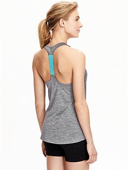 View large product image 2 of 2. Go-Dry Performance Racerback Elastic Tank for Women