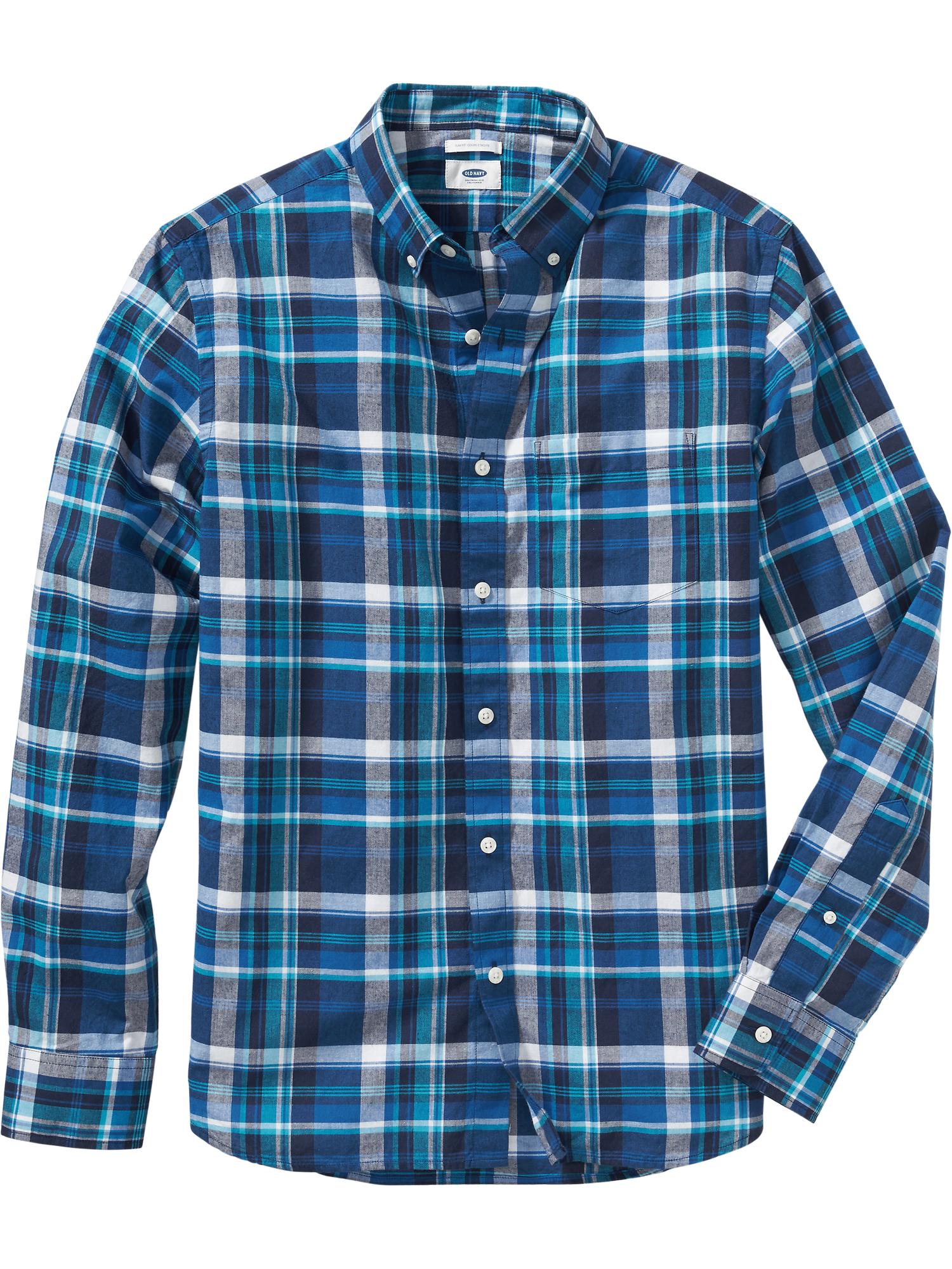 Men's Slim-Fit Plaid Shirts | Old Navy