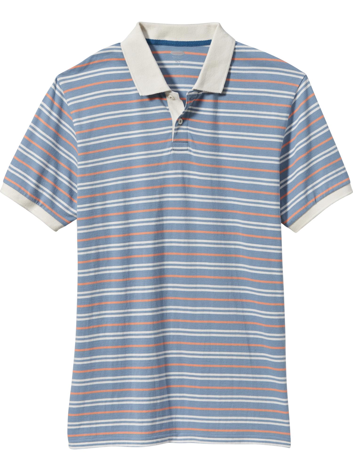 Men's Striped Jersey Polos Old Navy