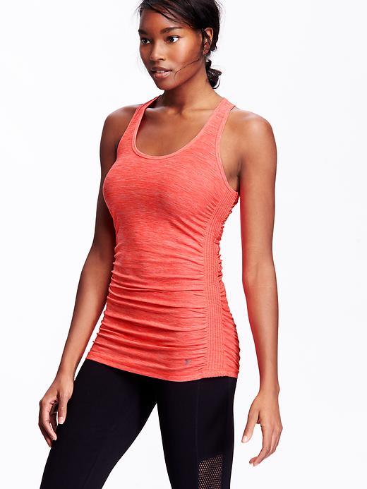 View large product image 1 of 2. Go-Dry Ruched Tank