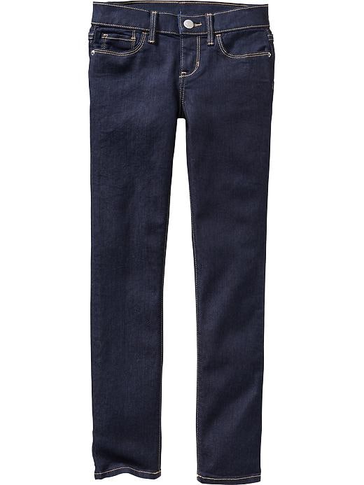 View large product image 1 of 2. Girls Dark-Wash Skinny Jeans