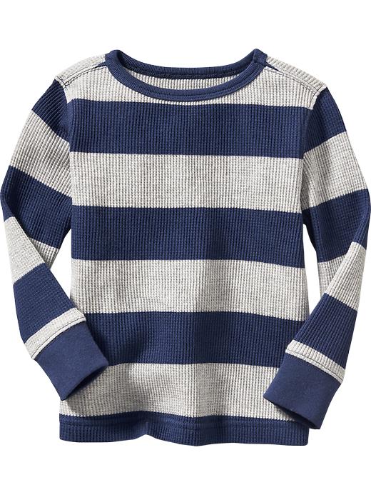 View large product image 1 of 1. Striped Waffle-Knit Tee for Toddler