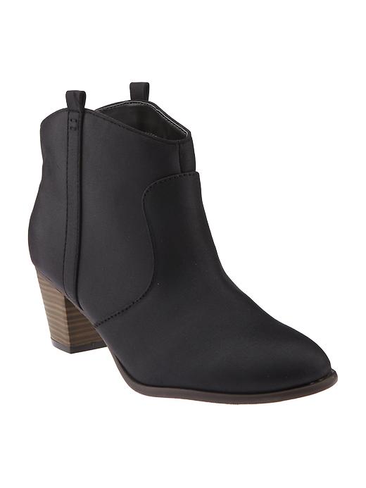 Image number 1 showing, Faux-Leather Ankle Boots