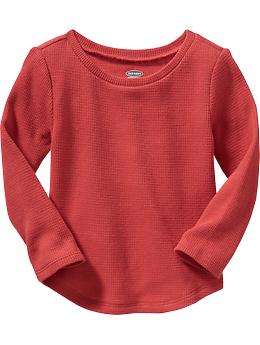 Rounded-Hem Waffle-Knit Tees for Baby | Old Navy