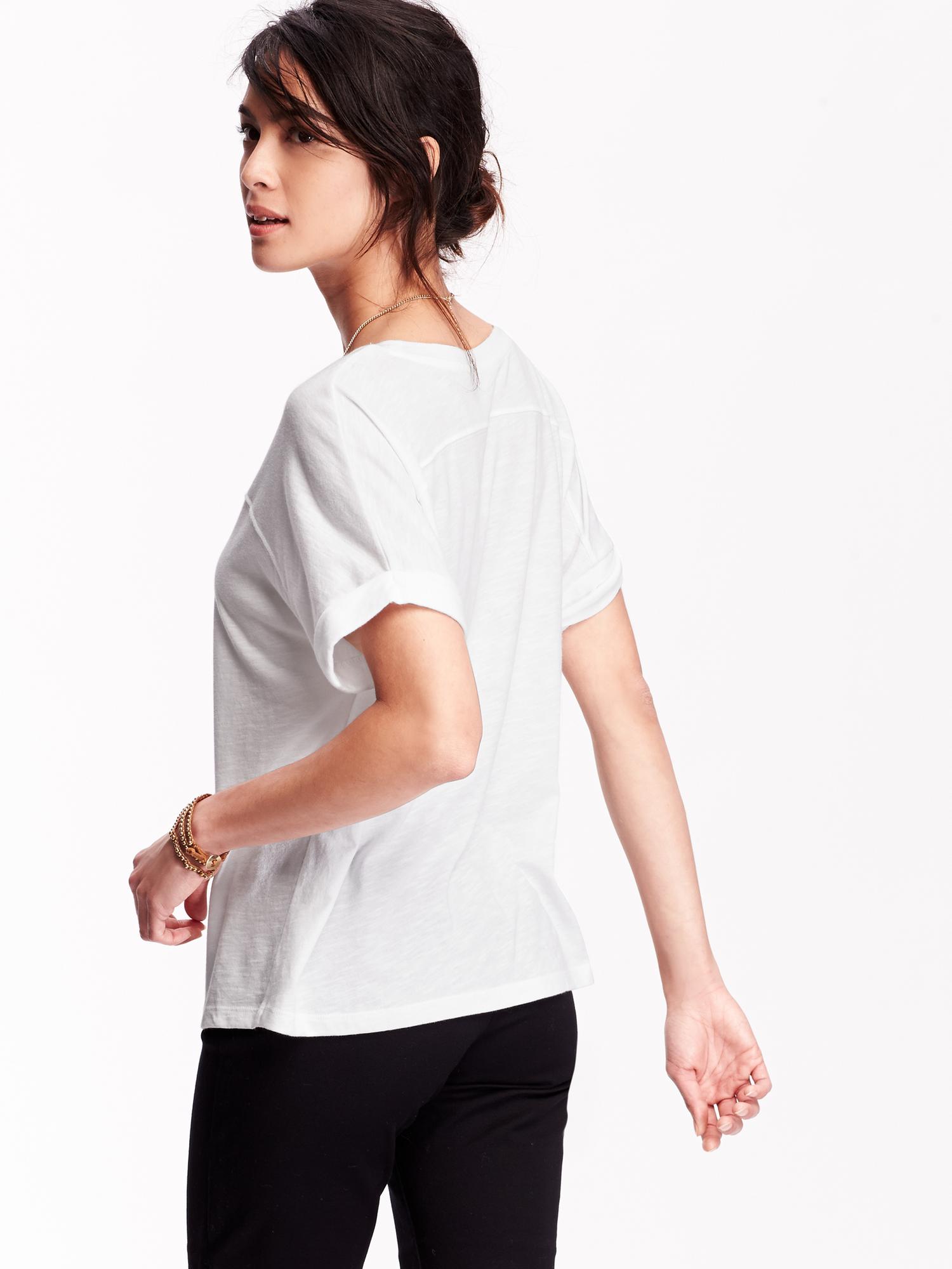 Women's Cuffed-Sleeve Graphic Tees | Old Navy