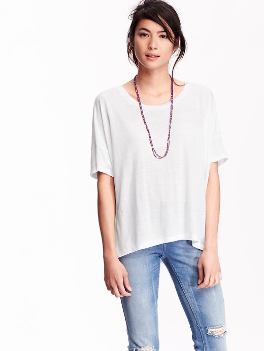 View large product image 1 of 1. Oversized Drop-Shoulder Tee