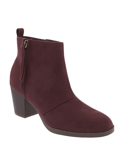 Image number 1 showing, Faux-Suede Zip Ankle Boots