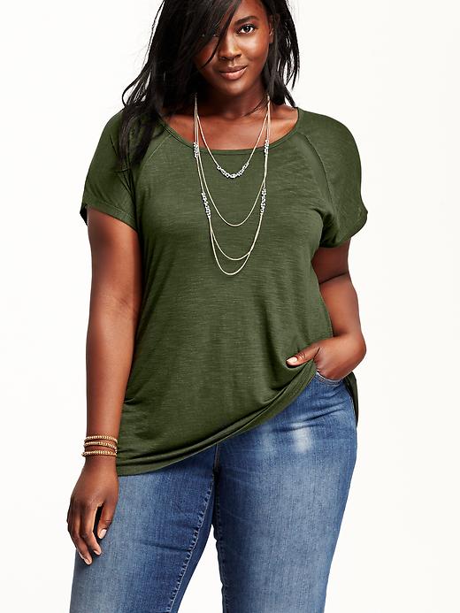 Relaxed Mesh-Seam Plus-Size Top | Old Navy